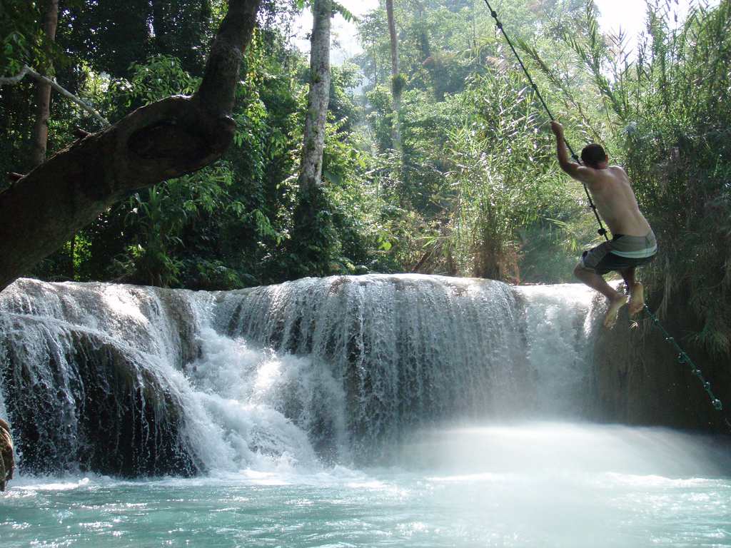 laos tour packages . tad sae fall