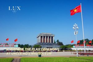 experiences in Hanoi - Flag Ceremony at Uncle Ho's Mausoleum