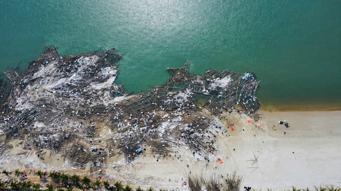 Tuan Chau beach after Typhoon Yagi 