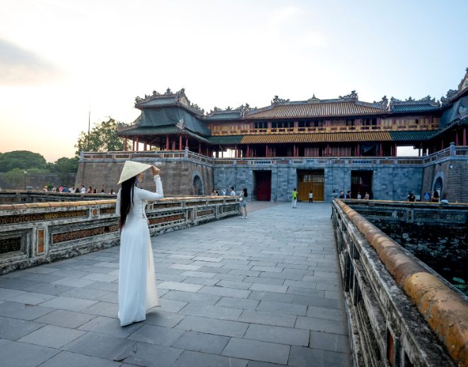 Explore the imperial city of Hue and its ancient citadel.