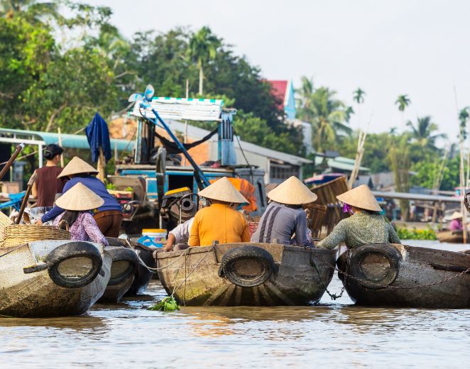 Take a cruise to explore local life in the Mekong Delta.